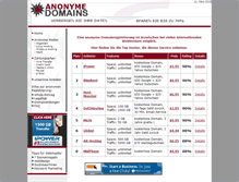 Tablet Screenshot of anonyme-domains.de